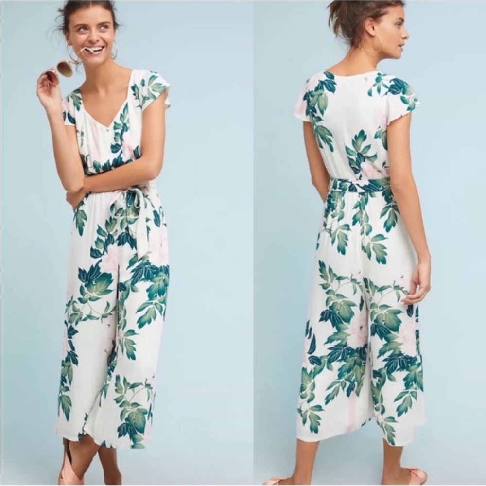 Anthropologie Maeve Carson Floral Print Jumpsuit Small NWT